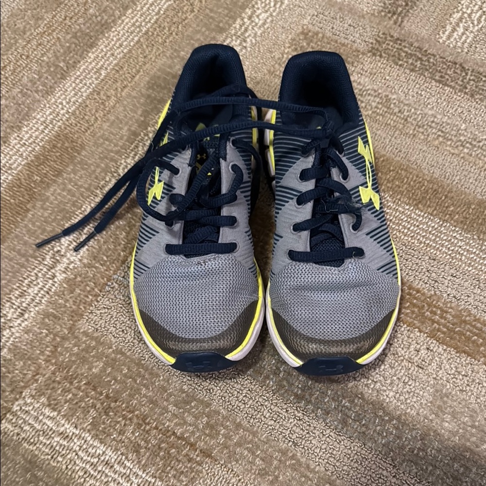 Under Armour Gray and Yellow Sneakers